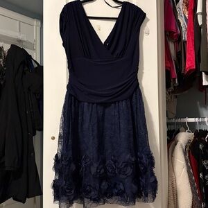 LAURA PETITES Navy Dress